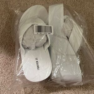White Platform Sandle